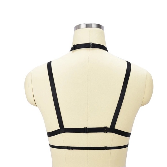 Sexy Lingerie Garter Strappy Cage Bra - Picture 4 of 5